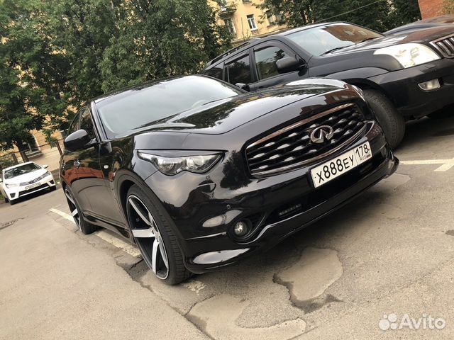 Губа переднего бампера Infiniti fx/qx70