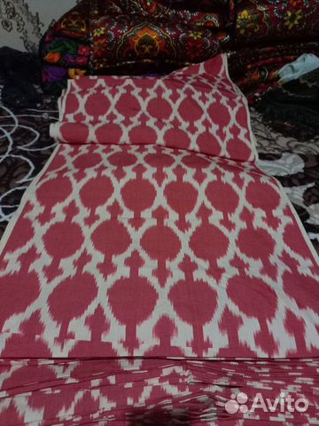 Узбекский хлопковый икат ручного ткачества. F012