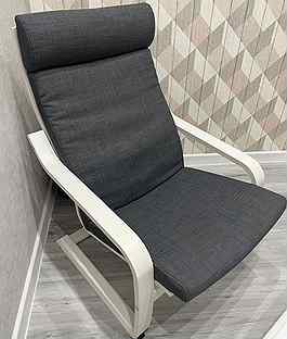 Кресло-качалка IKEA поэнг и подставка для ног