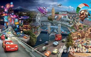 Плакат Pixar Disney Cars 2. Тачки 2