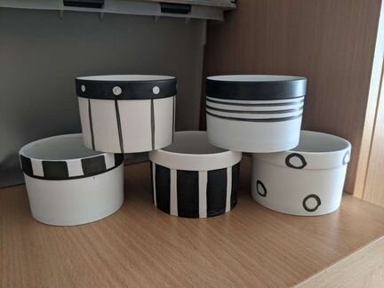 Керамические горшки, 6 штук