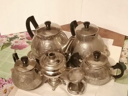 Стальной чайный сервис из нержавеющей стали