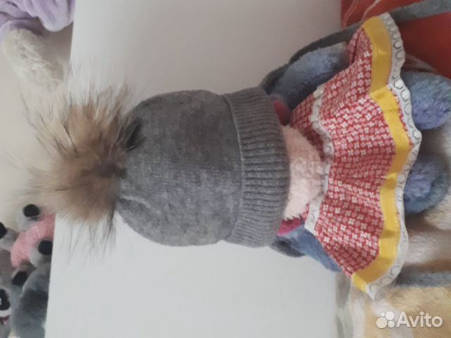 Шапка Kotik зимняя с натуральным помпоном