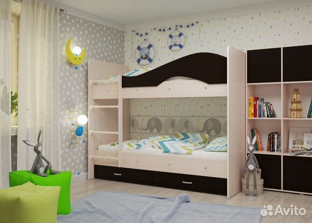 Детская кровать двухъярусная