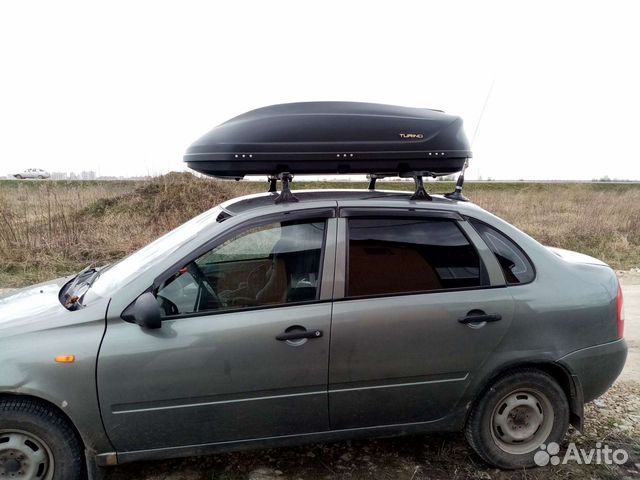 Багажник на крышу автобокс Лада Калина 410л