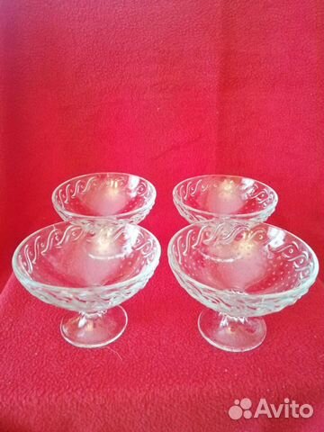 Стеклянная креманка СССР. Конфетница