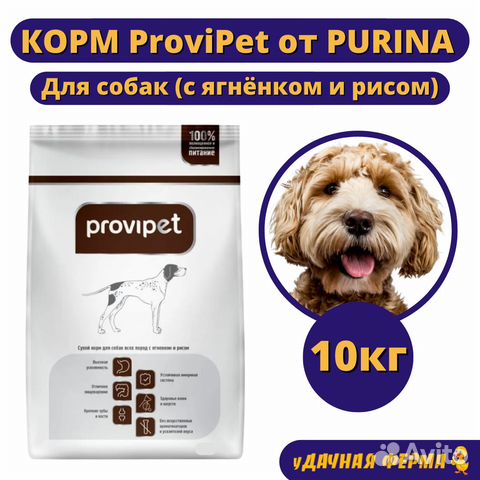 Корм Пурина для собак ягнёнок и рис 10кг, 2.5кг