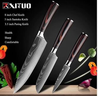 Набор кухонных ножей новый