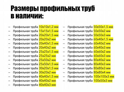 Профильная труба 20х20х1,5 мм