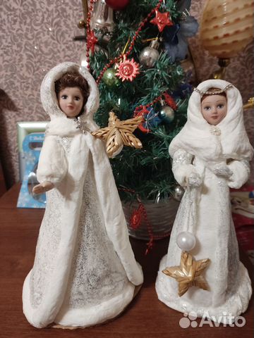 Снегурочки ватные, ручная работа