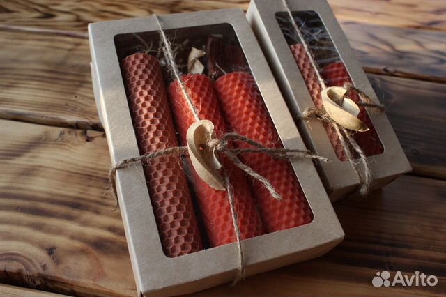 Свечи / Подарочные наборы / Свечи из вощины