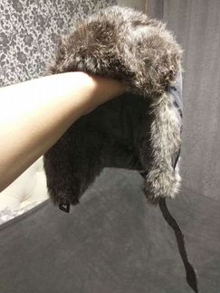 Шапка ушанка. Мех Кролик