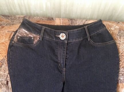 Джинсы новые черные размер 46