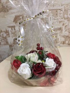 Букет из мыльных роз