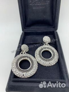 Роскошные Серьги кольца из золота с бриллиантами