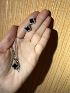 Набор цепочка с кулоном и серьги