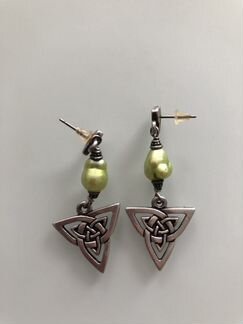 Серьги с натуральным жемчугом