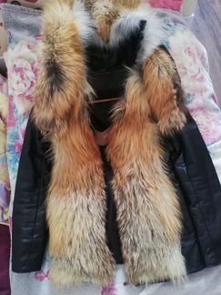 Куртка кожаная с мехом