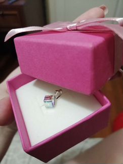 Кулон кристалл swarovski серебро 925