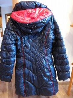 Пуховое зимнее пальто с капюшоном, размер S