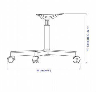 Каркас стула икеа вращающегося, на колесиках