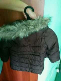 Куртка удлинённая тёплая б/у весга/осень 100