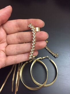 Набор Серег бижутерия под золото