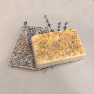 Мыло ручной работы с лавандой и мёдом