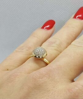 Золотое кольцо с бриллиантами 0,42 ct