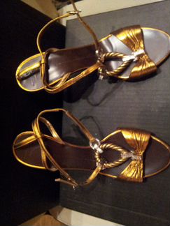 Бронзовые босоножки Guiseppe Zanotti