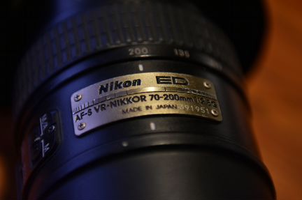 Nikon AF-S VR Nikkor 70-200/2.8 ED