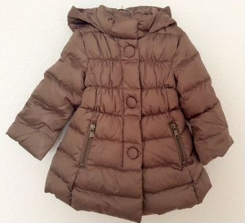 Новый золотистый пуховик Benetton (1-2 г)