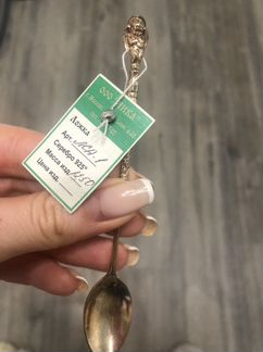 Серебренная ложка с ангелочком