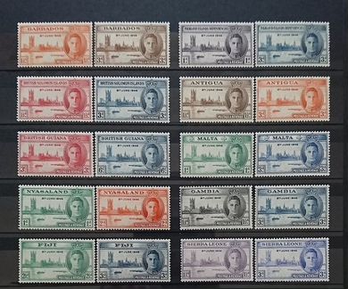 Британские Колонии, 1946, KG VI Victory, MNH