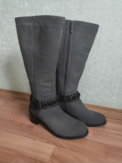 Сапоги зимние кожаные (замша), размер 38-38,5