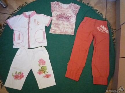 Летний комплект хлопок кофта+удлин.шорты на 8-10л