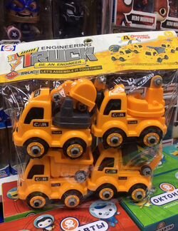 Машинки спецтехники 4 шт. в 1 упаковке