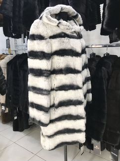 Шуба из шиншиллового кролика рекс