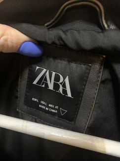 Мужская кожаная куртка zara