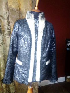 Двухсторонний норковый полушубок