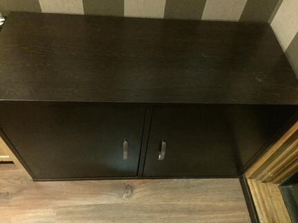 Тумба для обуви закрытая темная 85*35*53