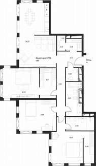 3-к квартира, 149 м², 12/17 эт.