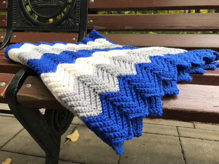 Плед детский из мериносовой шерсти. Ручная работа