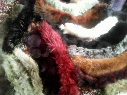 Воротники, опушки из натурального меха-много