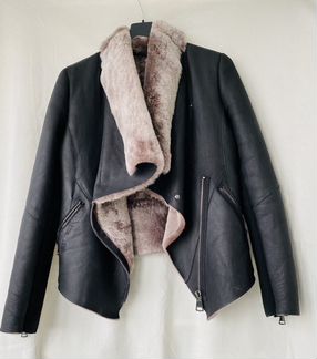 Укороченная дубленка из овчины La Reine Blanche M