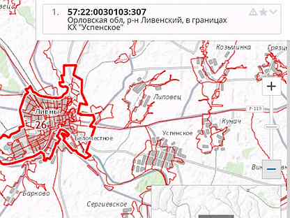 Публичная кадастровая карта ливенского района орловской области