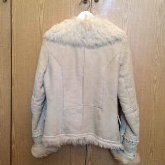 Дубленка с отделкой б/у