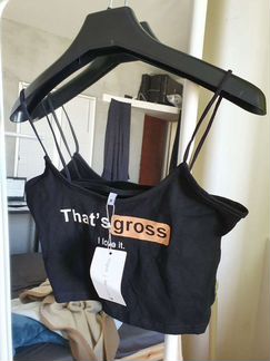 Топ с принтом thats gross I love it