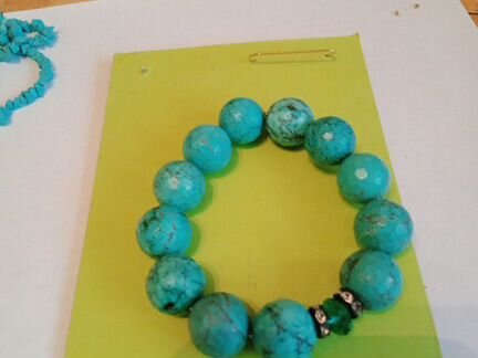 Бирюза. клипсы, браслеты