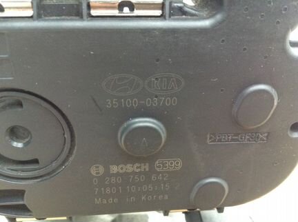 Дроссельная заслонка Hyundai solaris, KIA RIO 3